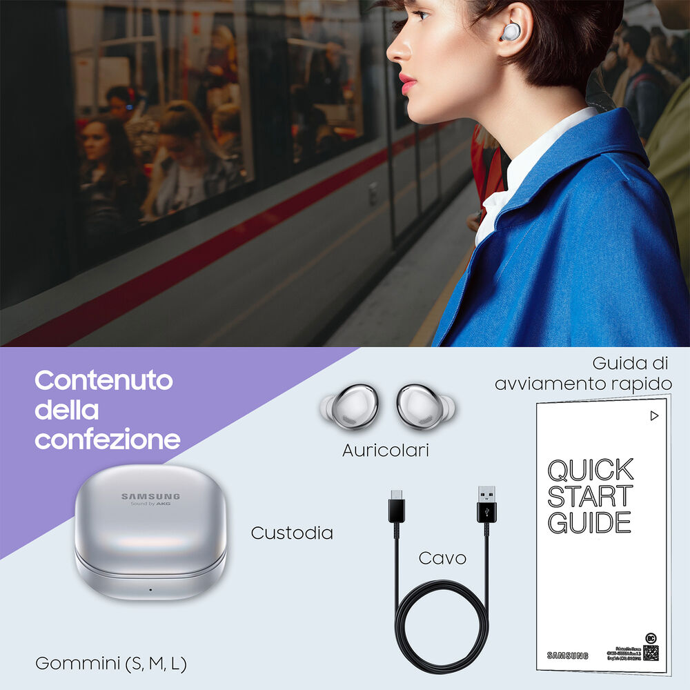 Galaxy Buds Pro AURICOLARI WIRELESS, Phantom Silver, image number 8