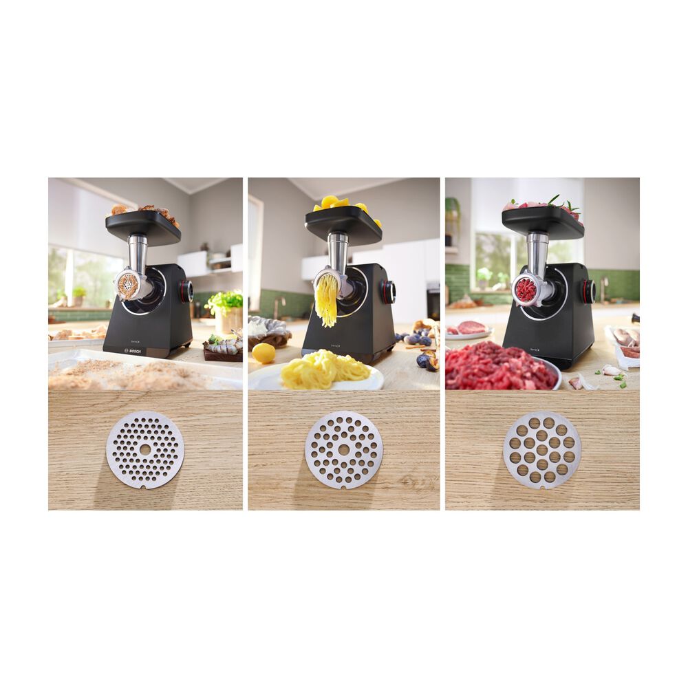 Tritacarne BOSCH MFWS450B, MultiPower, 1900 W, Esclusiva Manopola di Comando per Velocit&agrave;, Materiali di Lunga Durata, Cavi Riponibili nell'apposito Spazio, Tanti Accessori Inclusi tra cui Ciotola, Pestello, Spremiagrumi e Puntale per Insaccati, Nero - PRMG GRADING OOCN - 15%, image number 4