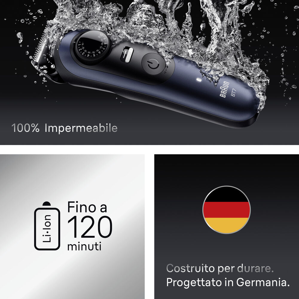 Regolabarba SERIES 7, lama ProBlade, tecnologia AutoSense, 40 impostazioni di lunghezza a intervalli di 0,5 mm, rifinitori di precisione, 1 stencil per barba, batteria di lunga durata - PRMG GRADING OOBN - 10%, image number 5