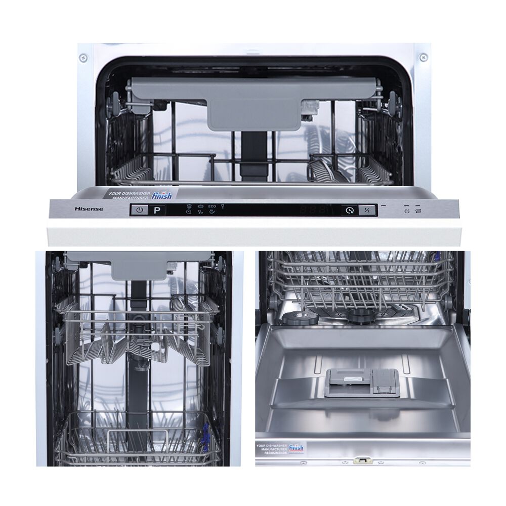 LAVASTOVIGLIE INCASSO Pannello frontale non in dotazione HISENSE HV523E10, Programmi 7, Dimensioni: L 55 cm, A 81,5 cm, P 44,8 cm, Rumorosit&agrave; 47 dB(A), Consumo di acqua 9 l, Bianco, Classe E - PRMG GRADING ROBN - 10%, image number 5