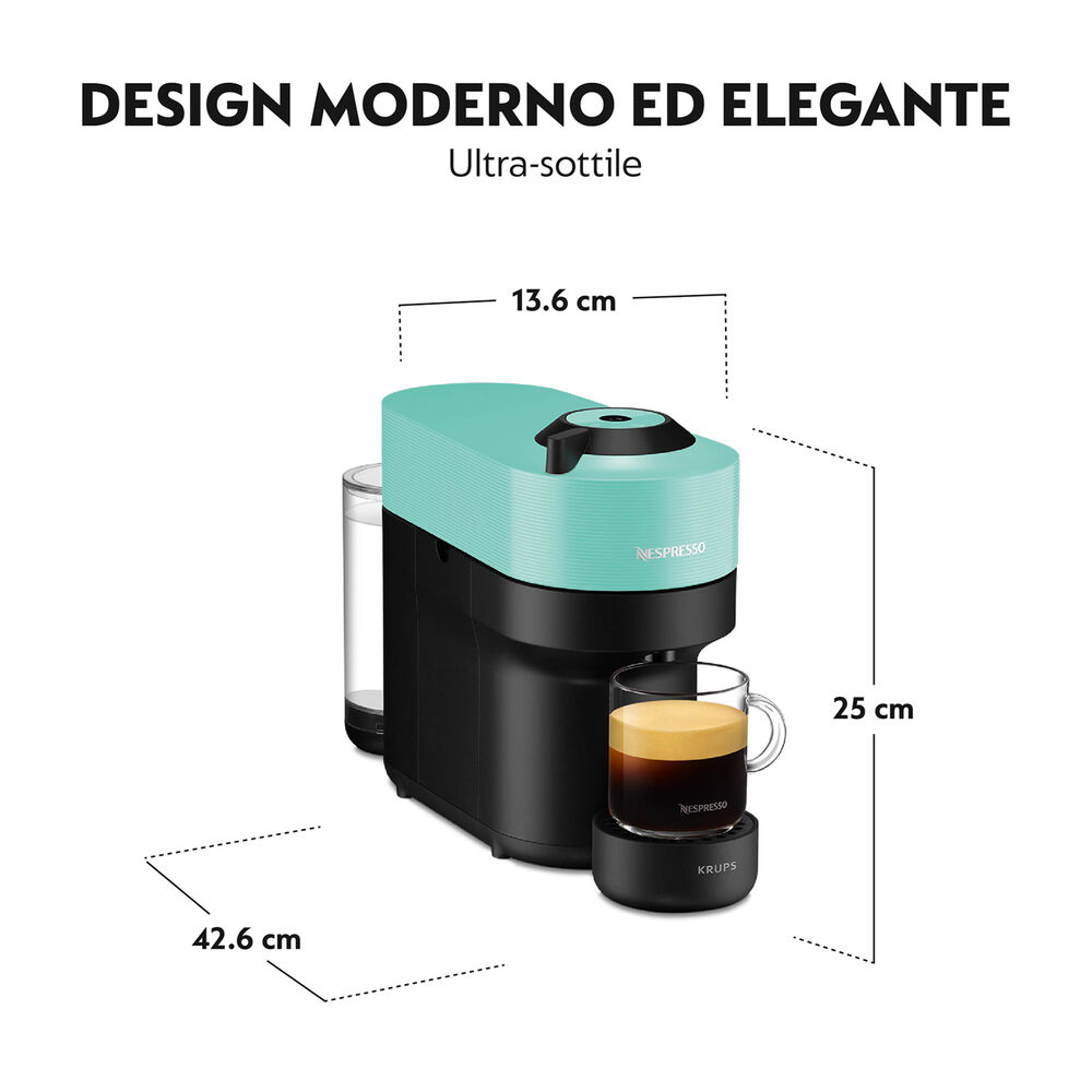 Vertuo Pop XN9204K MACCHINA CAFFÈ CAPSULE, AQUA MINT, image number 10