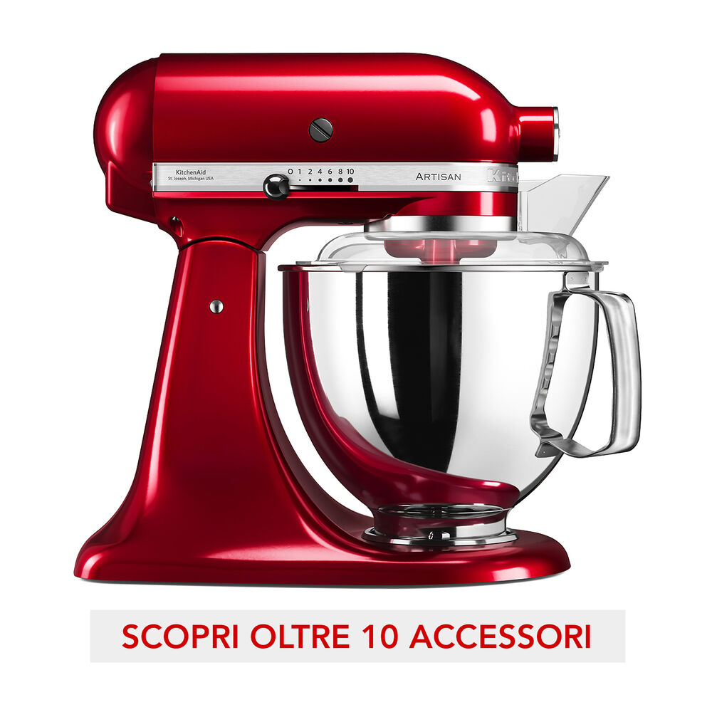  IMPASTATRICE PLANETARIA KITCHENAID 5KSM175PSECA, capacità della ciotola 4,8 l, 300 W, Rosso Mela Metallizzato, image number 2