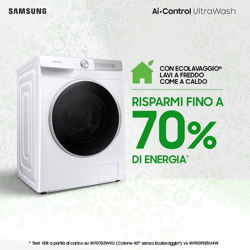 WW80T734DWH/S3 LAVATRICE, Caricamento frontale, 8 kg, 55 cm, Classe B, image number 6
