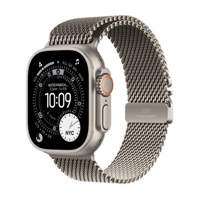 Watch Ultra 3 GPS + Cellular, Cassa in titanio naturale (49 mm) con Loop in maglia milanese in titanio naturale-Large - PRMG GRADING OOBN - 10%