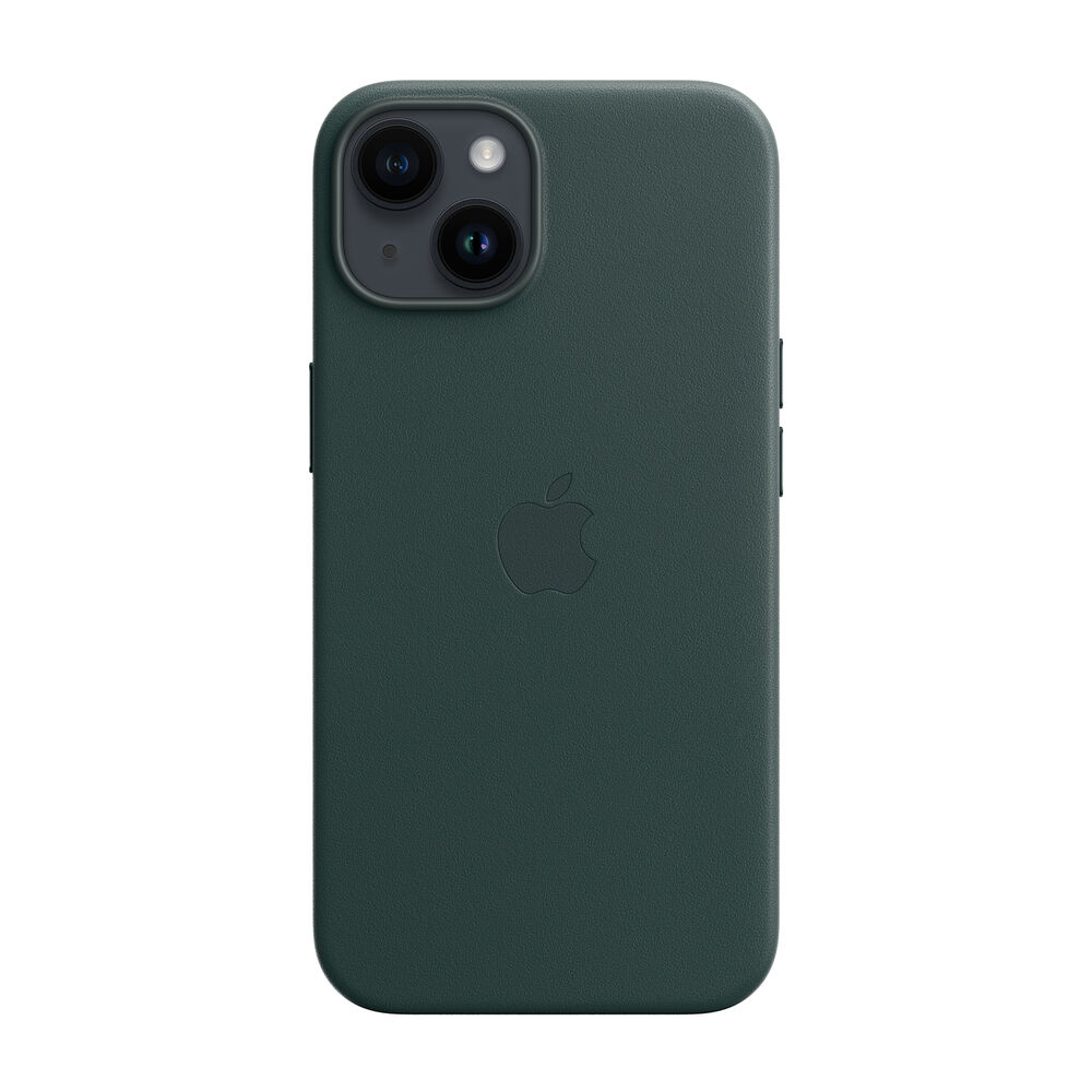 Custodia MagSafe in pelle per iPhone 14 - Verde foresta, image number 2