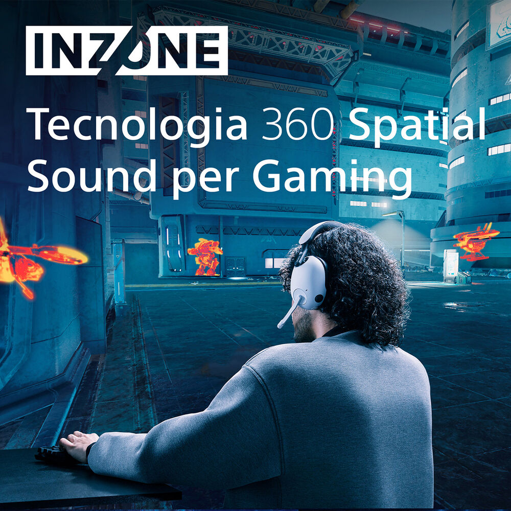 INZONE H9 Wireless NC CUFFIE GAMING, white, image number 3