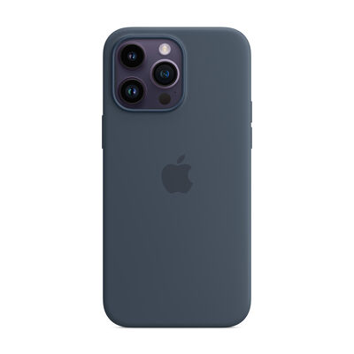 Custodia MagSafe in silicone per iPhone 14 Pro Max - Blu tempesta