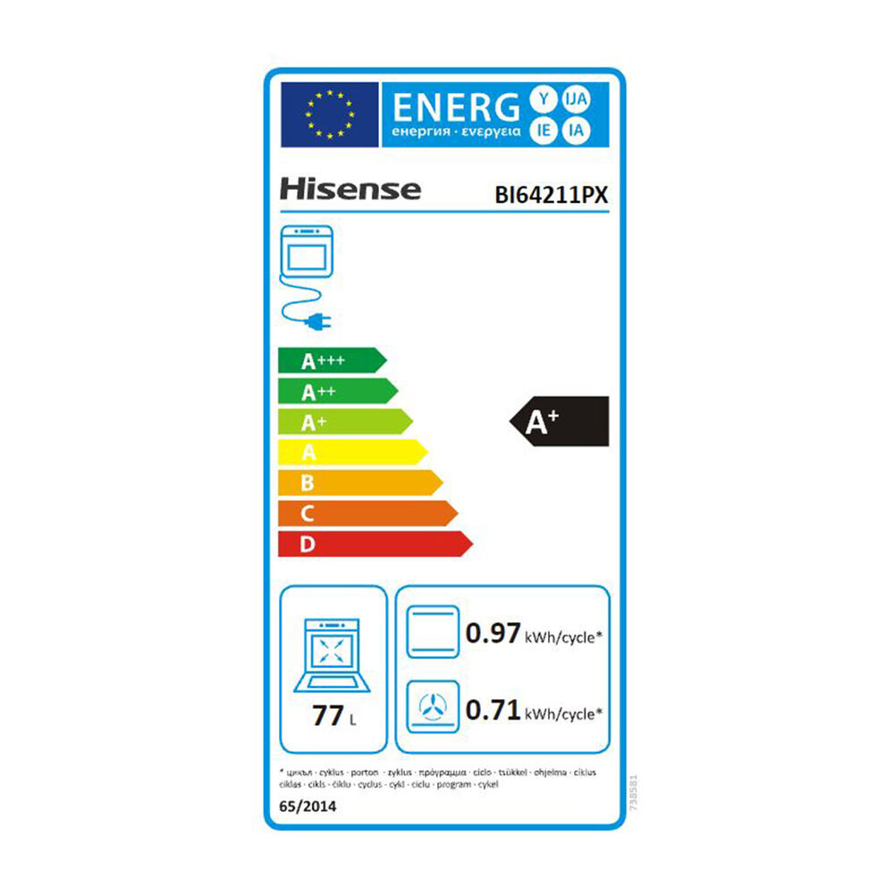 BI64211PX FORNO INCASSO, classe A+, image number 4