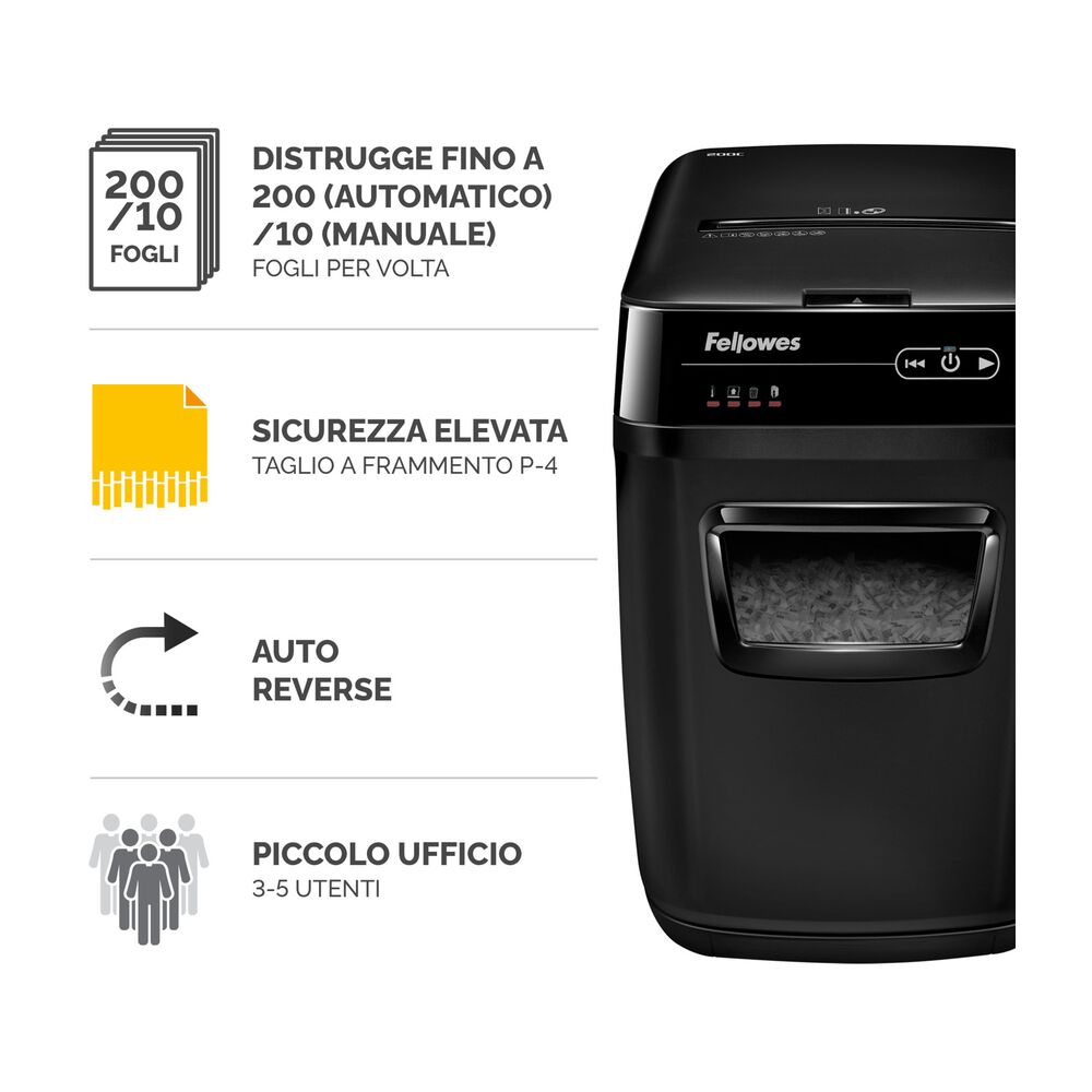 DISTRUGGI DOCUMENTI FELLOWES AUTOMAX 200C, image number 1