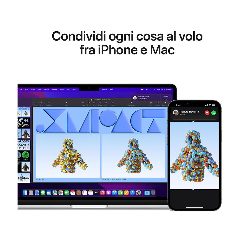 MB AIR MLY03T, 13,6 pollici, processore Apple, Apple GPU 10-core, 8 GB, SSD 512 GB, Silver, image number 9