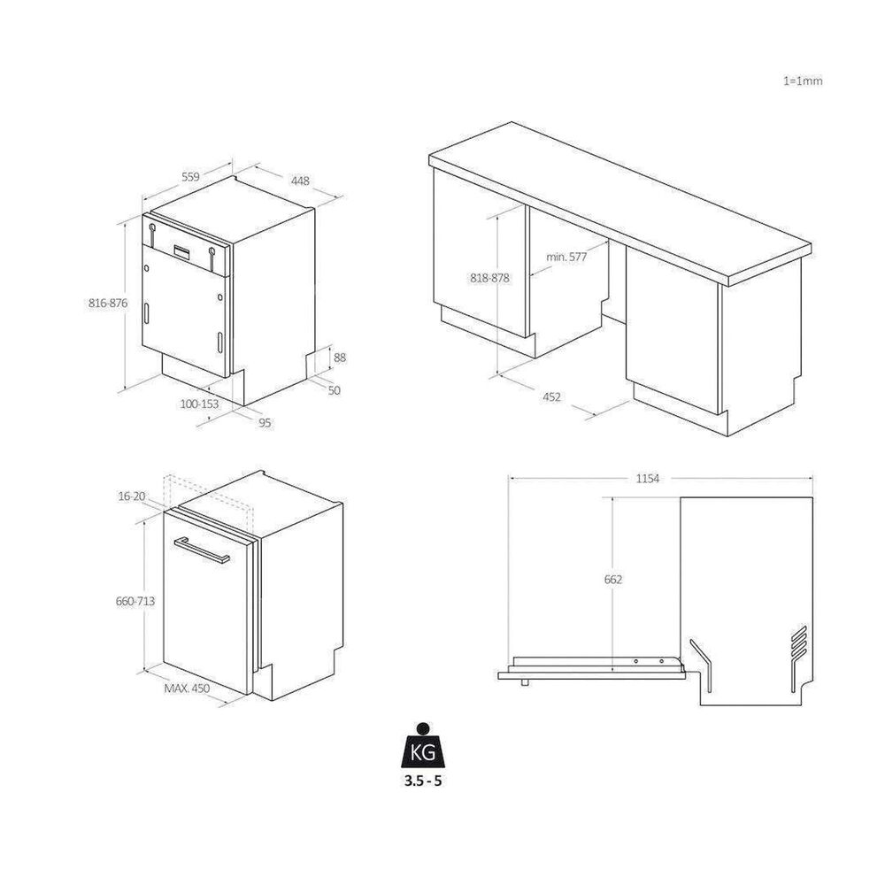 CDIH 1L949 LAVASTOVIGLIE INCASSO, 44,8 cm, Classe F, image number 6