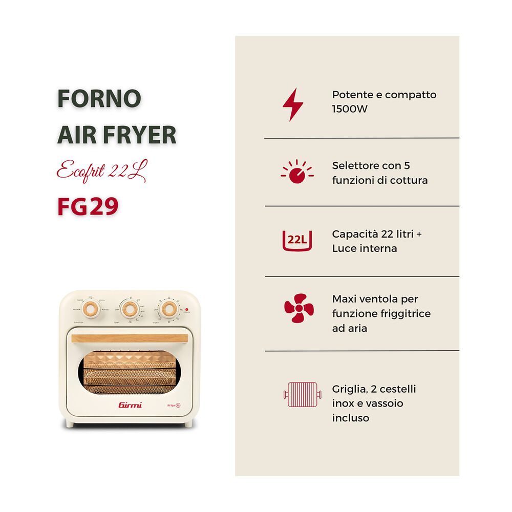 FORNO AIR FRYER 22L, image number 3
