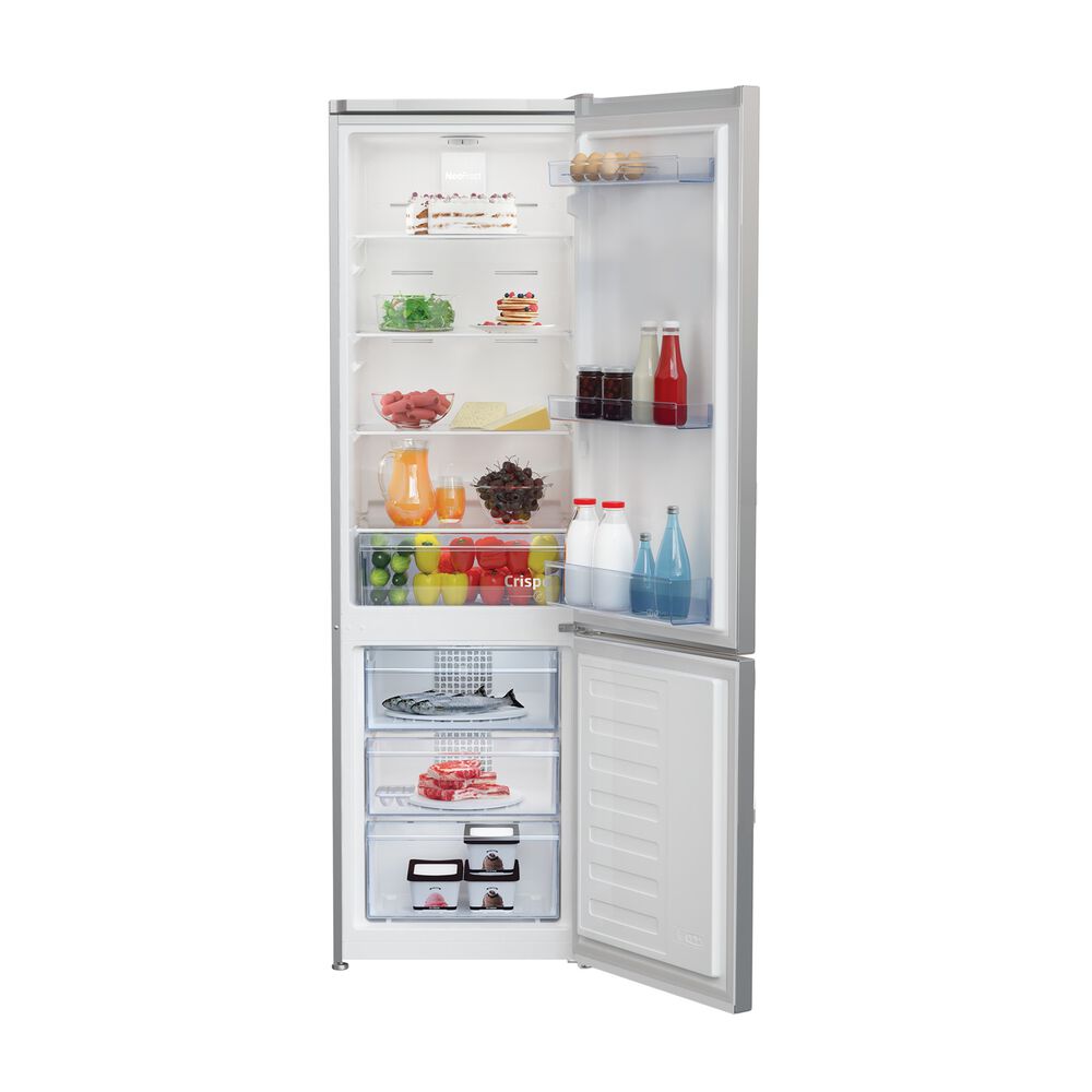 FRIGORIFERO COMBINATO BEKO RCNA305K40SN, Capacit&agrave; netta totale 266 l, Rumorosit&agrave;: 38 dB(A), 4 ripiani, Dimensioni: L 54 cm A 181,3 cm P 57,4 cm, Silver, Classe E - PRMG GRADING ROBN - 10%, image number 2