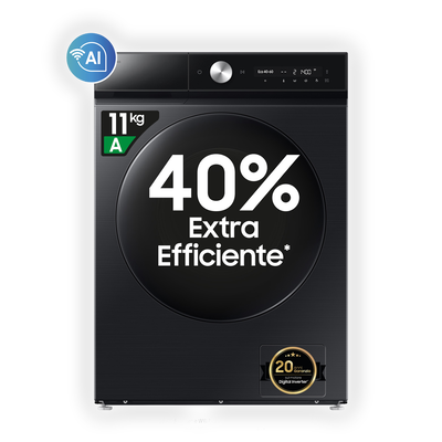 WW11DB8B95GBU3 LAVATRICE, Caricamento frontale, 11 kg, 25 programmi, Profondit&agrave; 60 cm, Giri 1400 rpm, Nero, livello rumorosit&agrave; centrifuga 72 dB(A), Classe A - PRMG GRADING ROBN - 10%