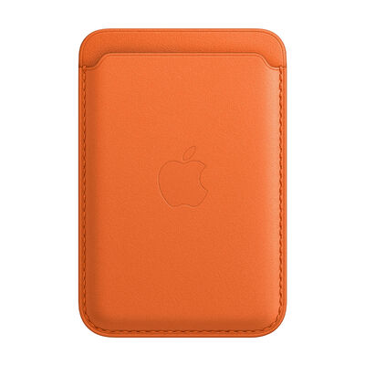 Portafoglio MagSafe in pelle per iPhone - Arancione
