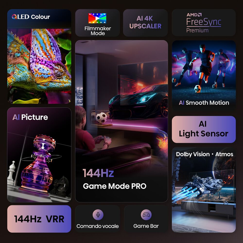 85E7Q PRO TV QLED, SMART TV, 85 ", QLED, Processore Quad Core / MT9618, NERO, Classe E - PRMG GRADING OOBN - 10%, image number 10