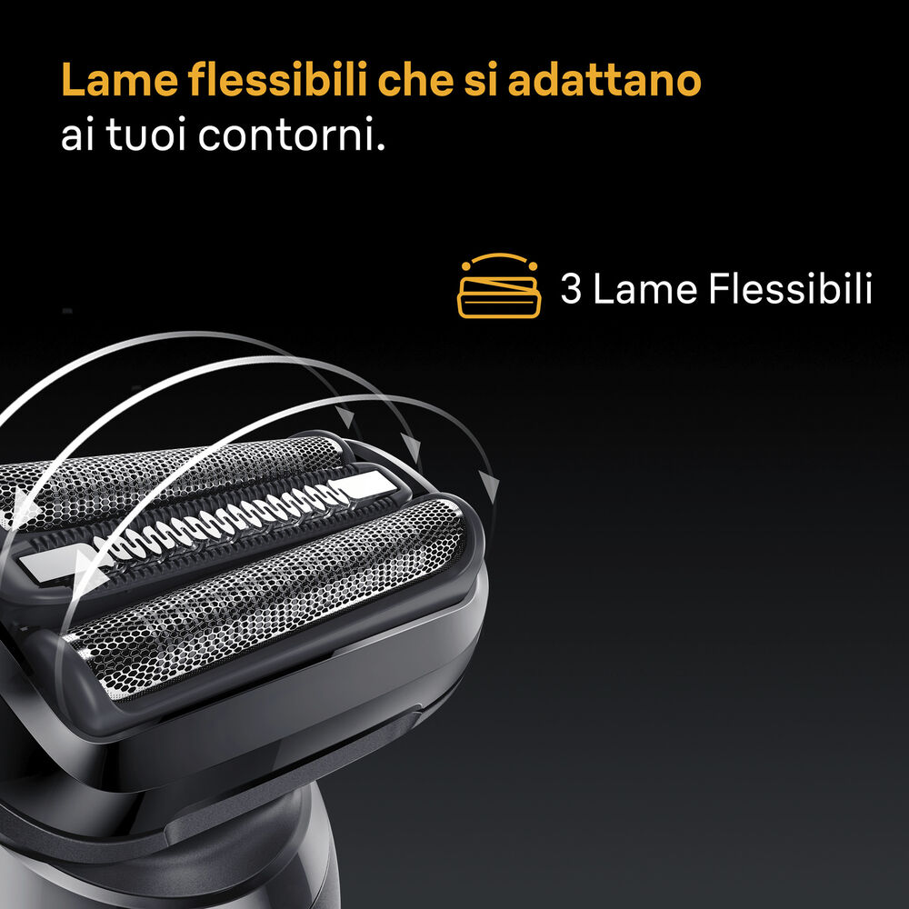 Rasoio elettrico barba Series 5 52-A1000S, 3 lame flessibili, 2 modalit&agrave; di rasatura: standard e turbo, con tecnologia senso adapt - PRMG GRADING OOBN - 10%, image number 3