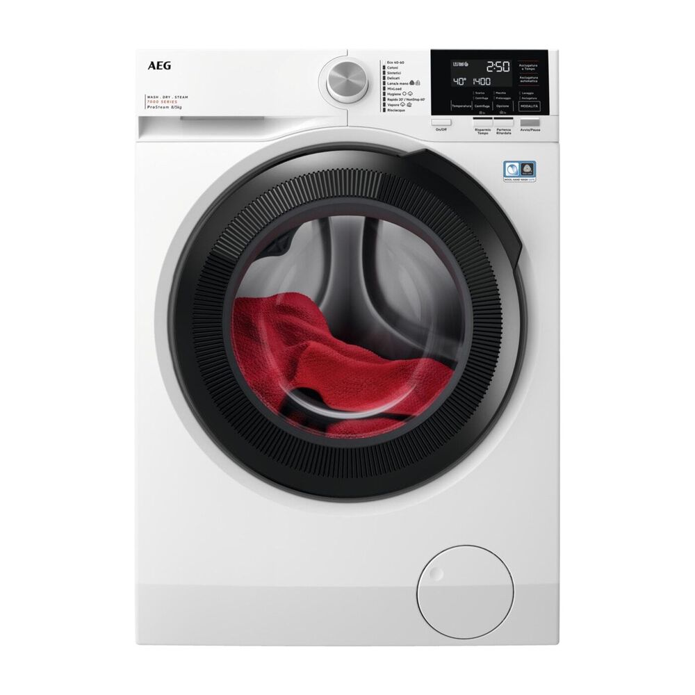 LWR7G856OB LAVASCIUGA, Caricamento frontale, capacit&agrave; lavaggio 8 kg, capacit&agrave; asciugatura 5 kg, 10 programmi, Profondit&agrave; 58 cm, Giri 1600 rpm, BIANCO, Classe D - PRMG GRADING ROBN - 10%, image number 1