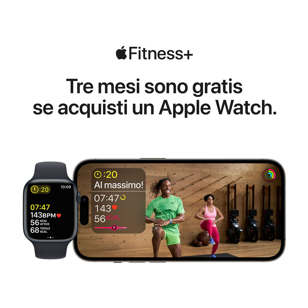 Watch Series 8 GPS + Cellular 45mm Cassa in acciaio inossidabile color grafite con Cinturino Sport Mezzanotte - regular, image number 10