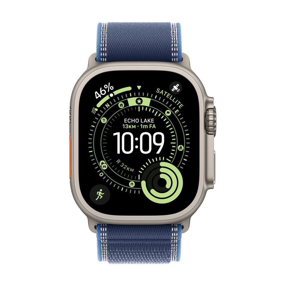 APPLE Watch Ultra 3 GPS + Cellular, Cassa in titanio naturale (49 mm) con Trail Loop blu/blu acceso-M/L - PRMG GRADING ROBN - 10%, image number 1