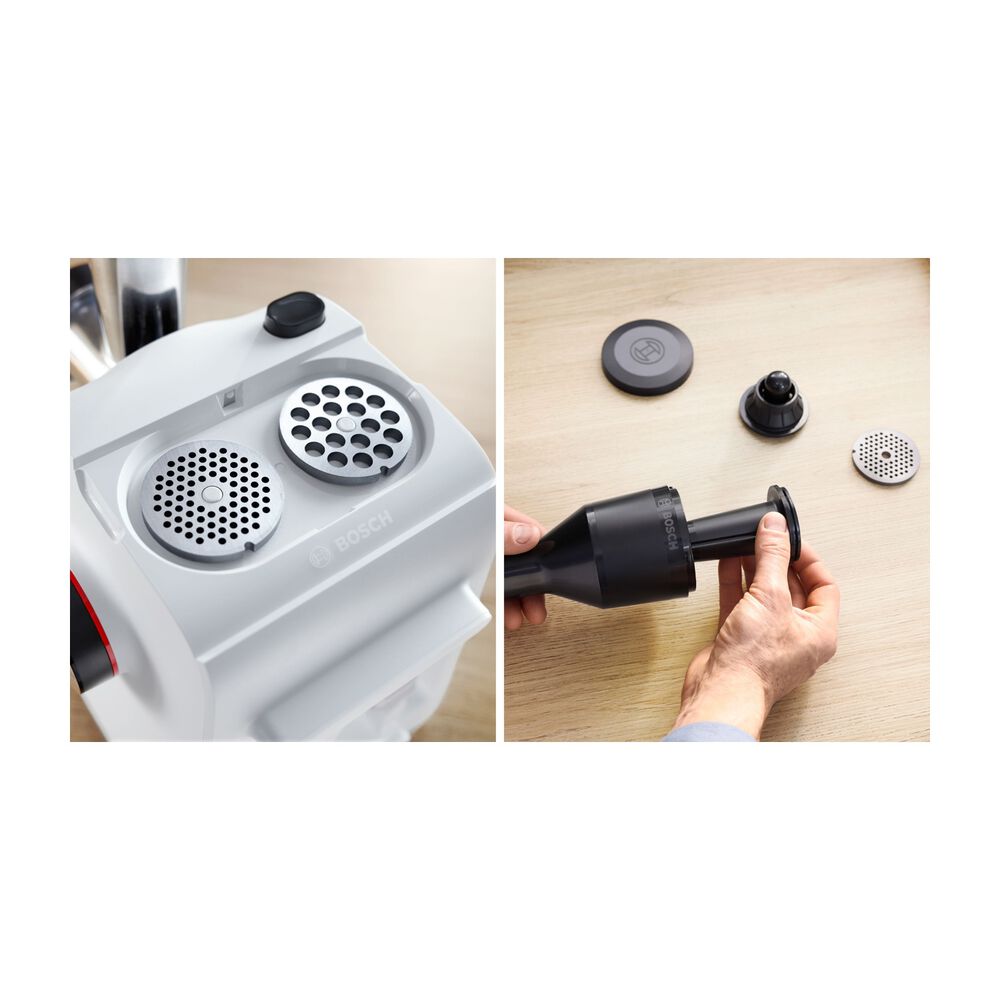 Tritacarne BOSCH MFWS420W MultiPower, 1900 W, Esclusiva Manopola di Comando per Velocit&agrave;, Ciotola, Pestello e Puntale per insaccati Inclusi, Bianco - PRMG GRADING OOBN - 10%, image number 1