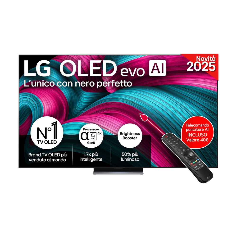 LG OLED evo C5 OLED83C54LA TV OLED, SMART TV, 83 ", OLED, Processore a9 Gen8 4K con AI, Charcoal Black , Classe F - PRMG GRADING OOCN - 14.99%, image number 0