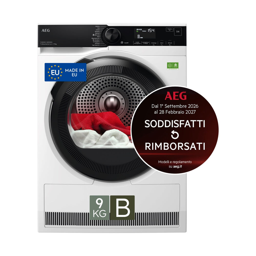 Asciugatrice TR8HH9B, a pompa di calore, 9 Kg, profondit&agrave; 63,6 cm, programma Hygiene, Sistema filtrante: Easy Flow, Classe B - PRMG GRADING ROBN - 10%, image number 1