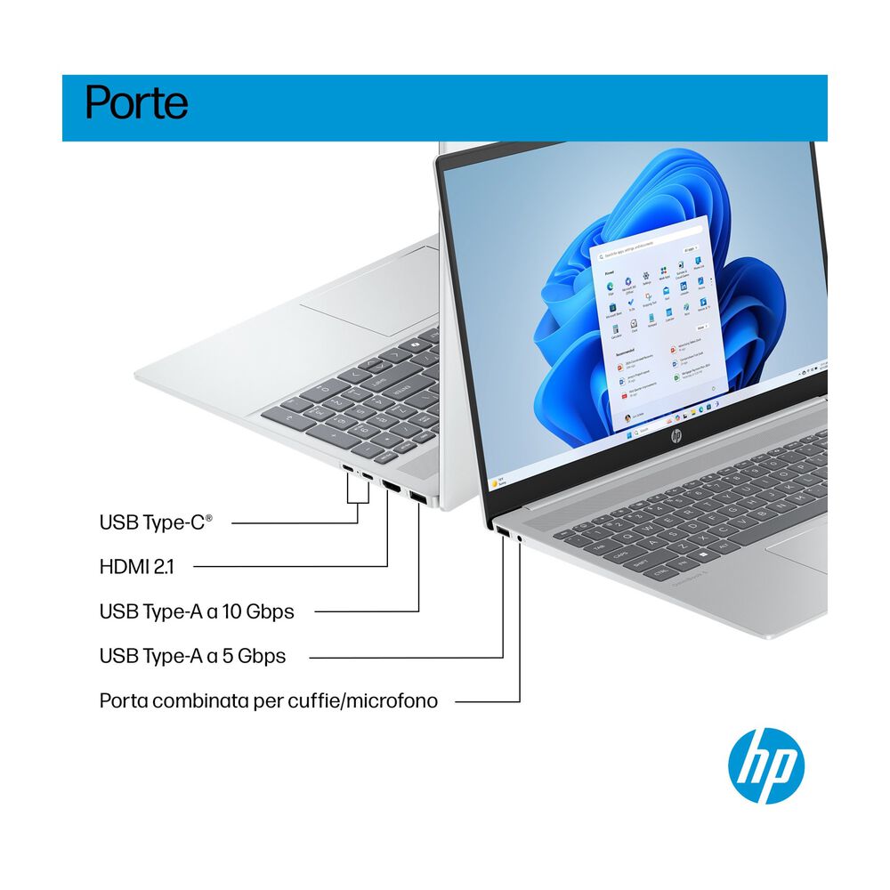 HP OMNIBOOK 5 AI 16-AF1033NL NOTEBOOK, 16 ", processore Intel&reg; Core Ultra 7 255U, Intel&reg;, RAM 32 GB, 1000 GB SSD, Grey, Windows 11 Home - PRMG GRADING OOBN - 10%, image number 1