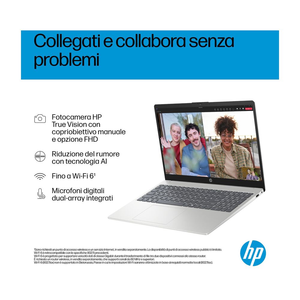 HP 15-FD0129NL NOTEBOOK, 15,6 ", processore Intel&reg; Core 5 120U, Intel&reg;, RAM 16 GB, 1000 GB SSD, Silver, Windows 11 - PRMG GRADING OOBN - 10%, image number 4
