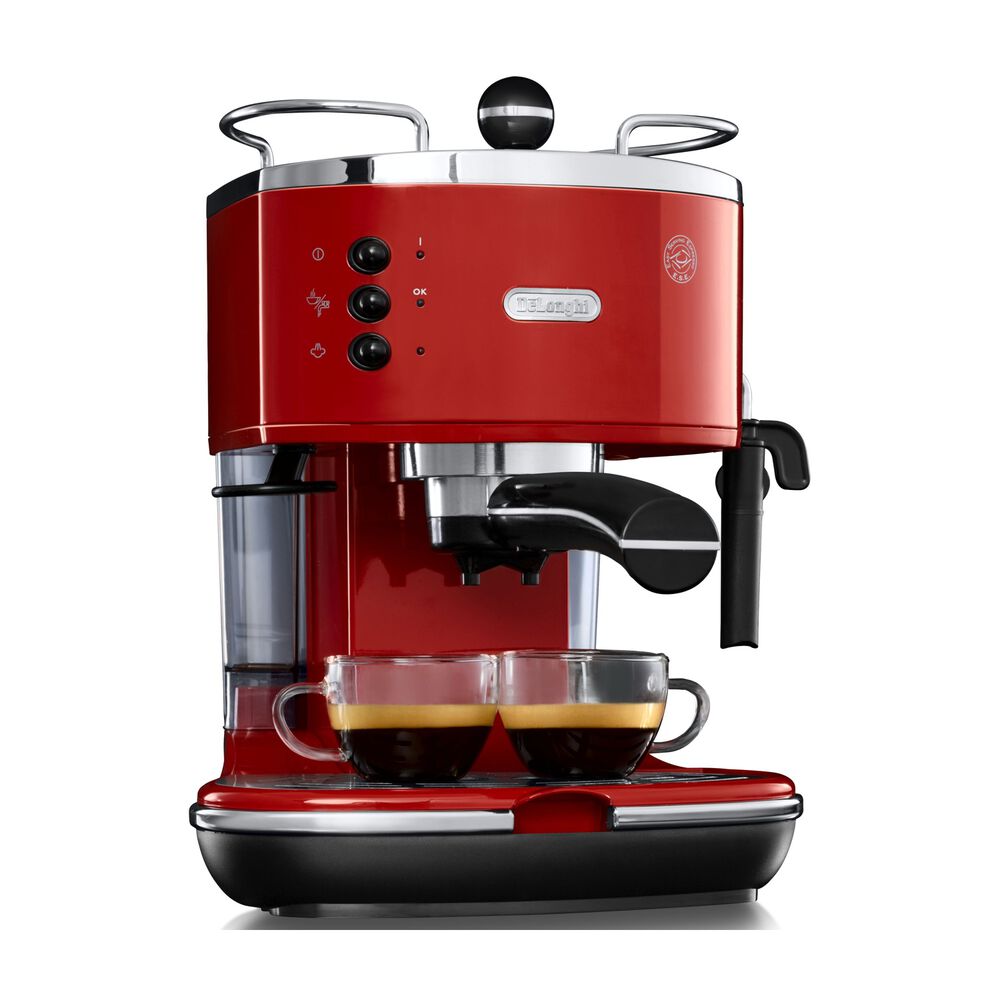 Macchina da Caff&egrave; Manuale Espresso e Cappuccino DE'LONGHI ICONA ECO311.R, Compatibile con Macinato o Cialde E.S.E., Spegnimento Automatico, Serbatoio Estraibile da 1.4L, Potenza 1100W, Rosso - PRMG GRADING OOAN - 4.99%, image number 3